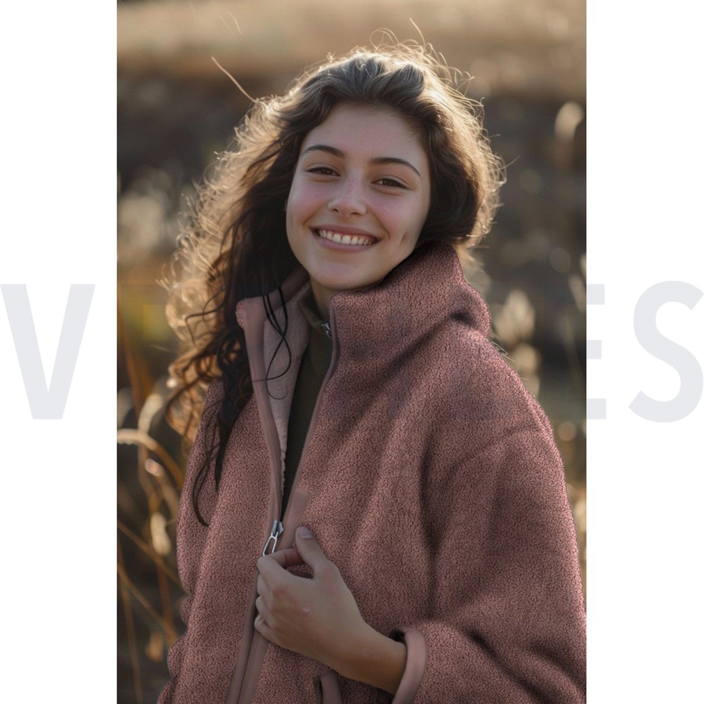 Teddy Fleece double sided- blush