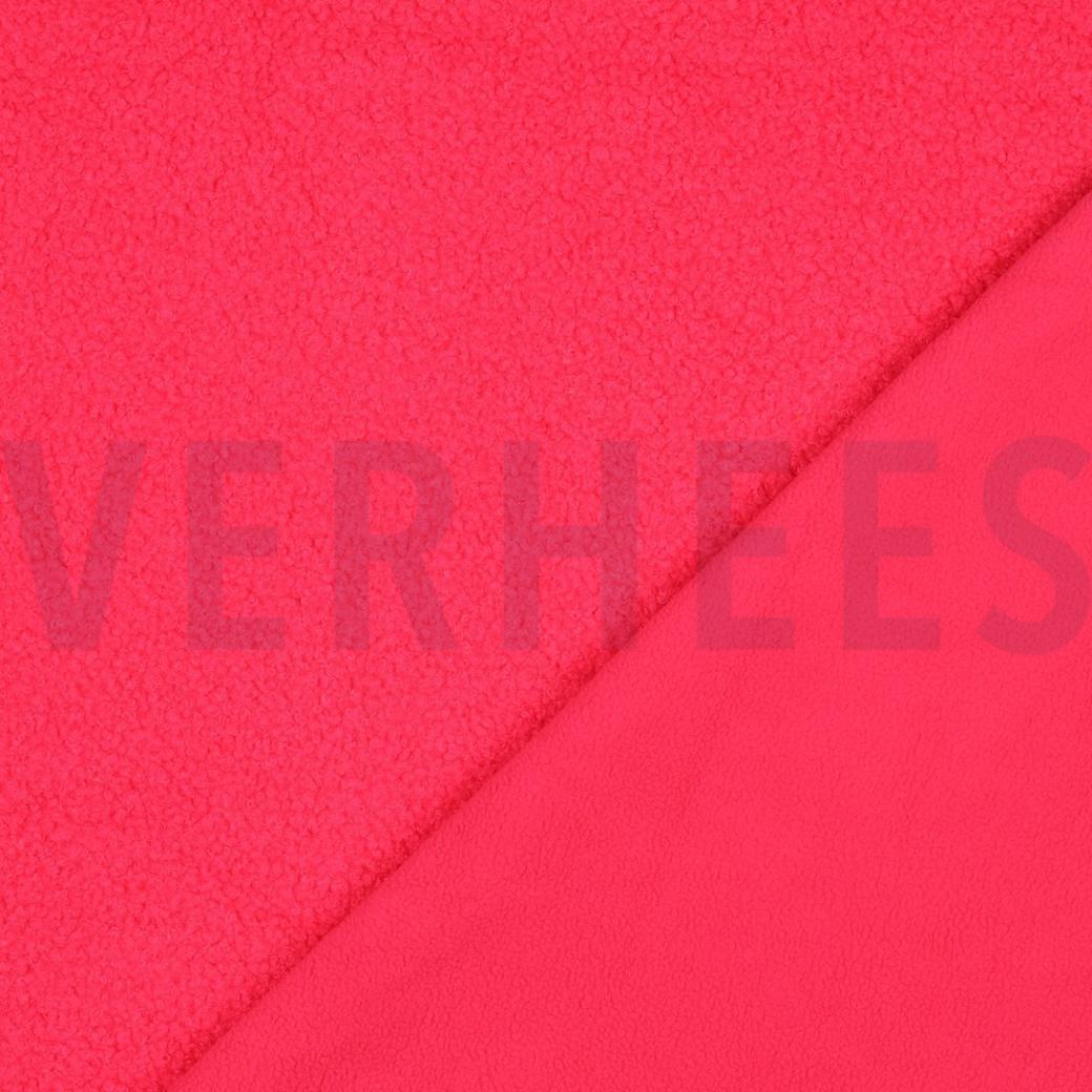 Teddy Fleece double sided-pink neon