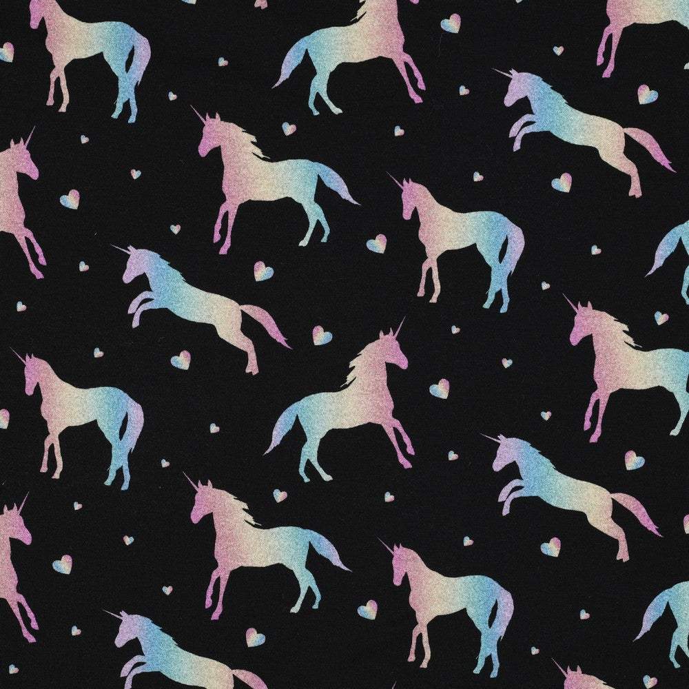 Jersey Druck "Einhorn" schwarz