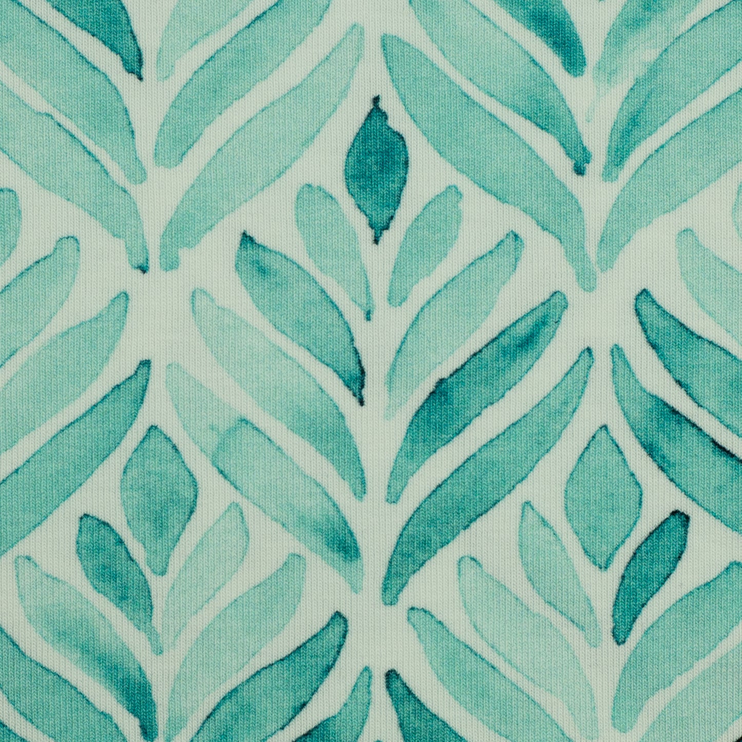 Baumwolle Jersey Blätter Aquarell