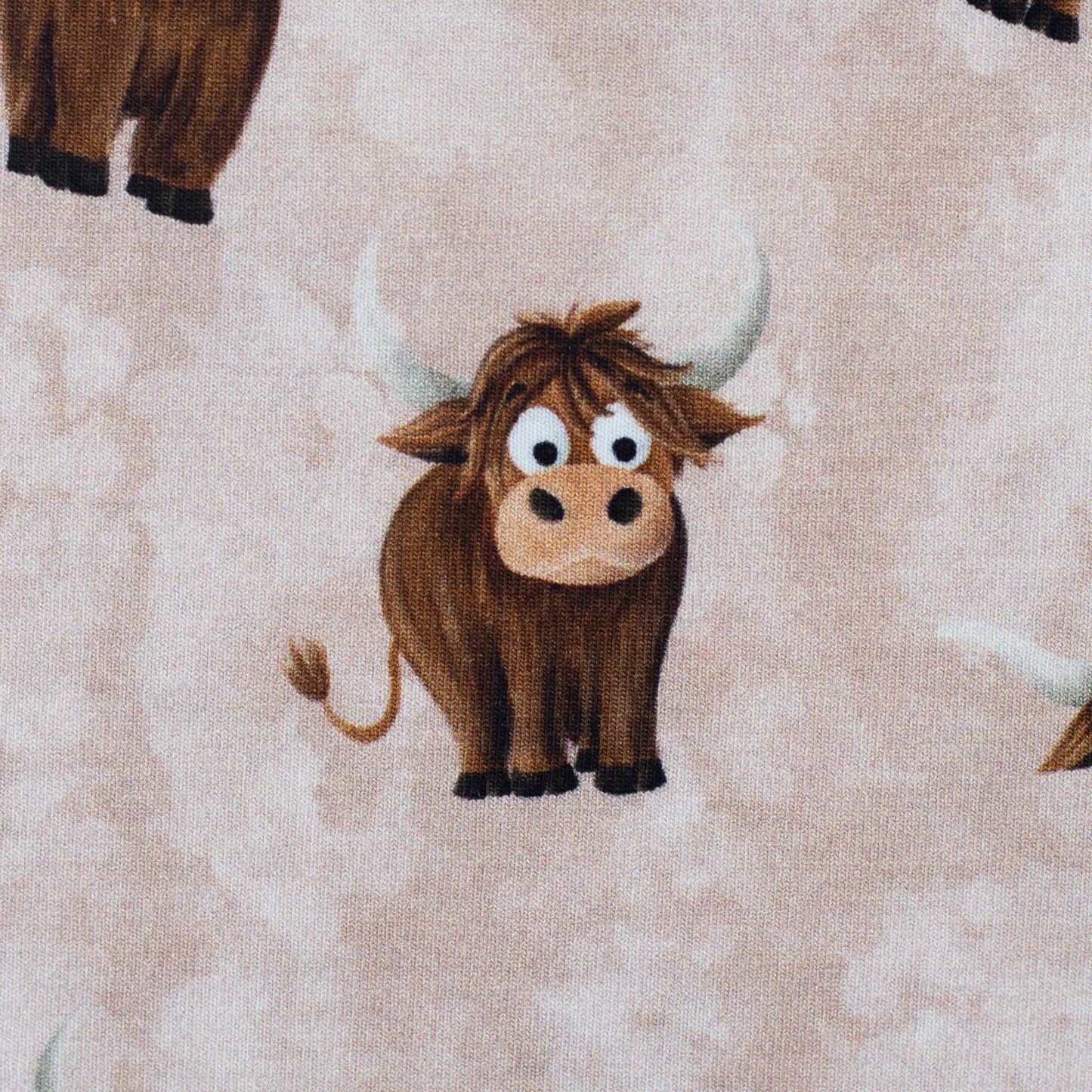 French Terry Holy Cow by Mrs. Mint Design beige-rose