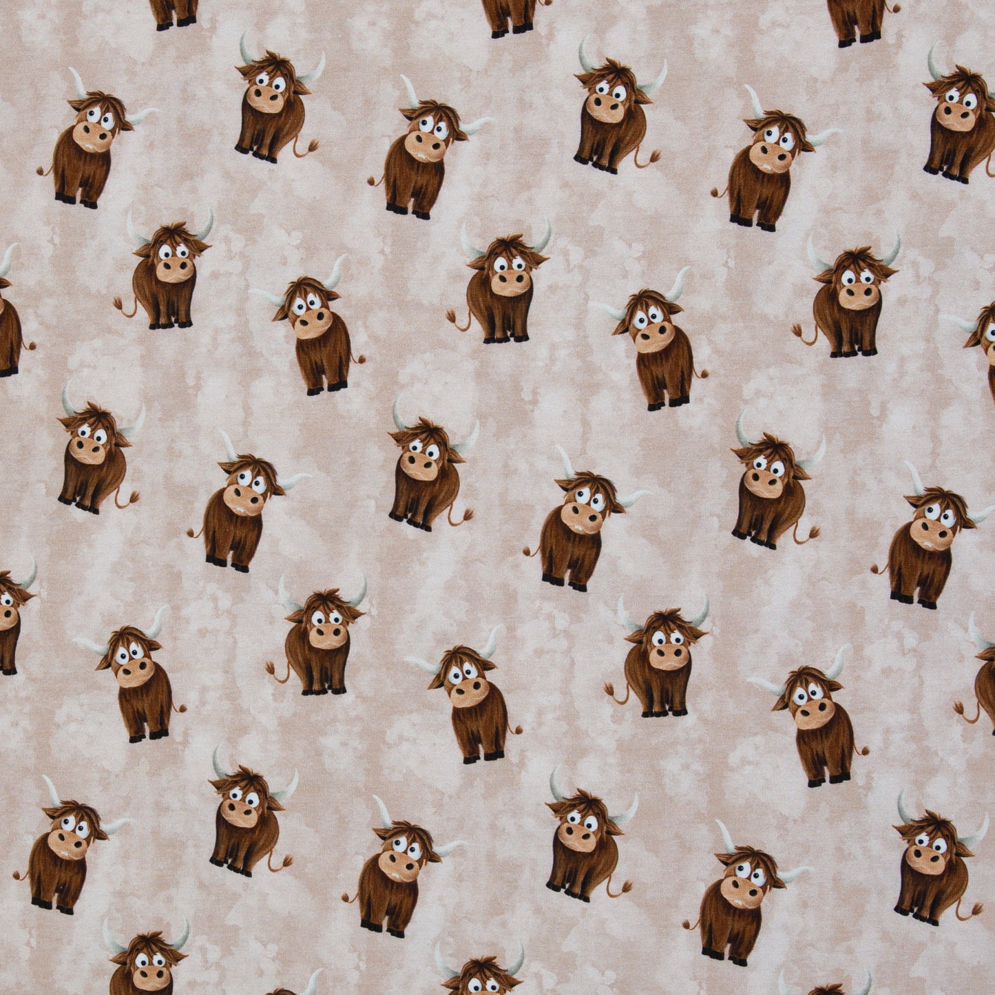 French Terry Holy Cow by Mrs. Mint Design beige-rose