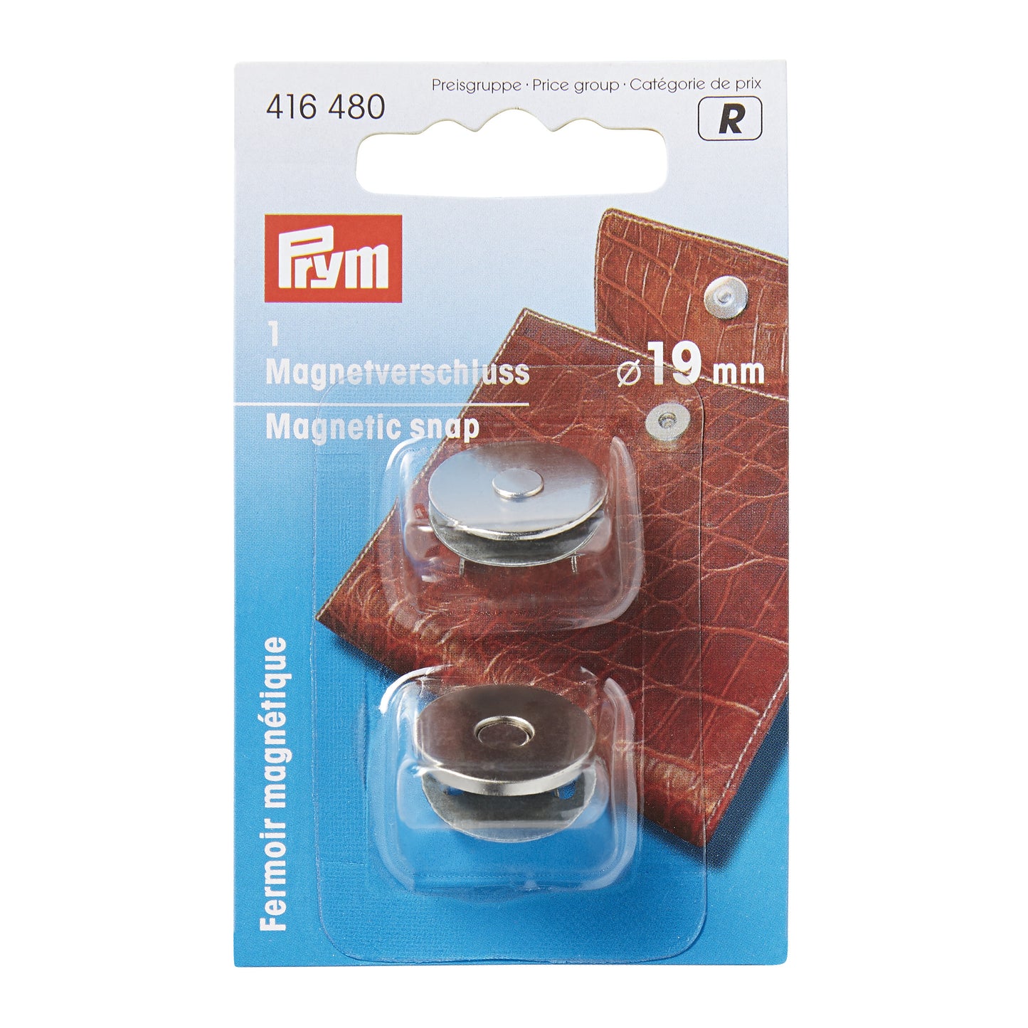 Magnet-Verschluß, 19mm, silberfarbig