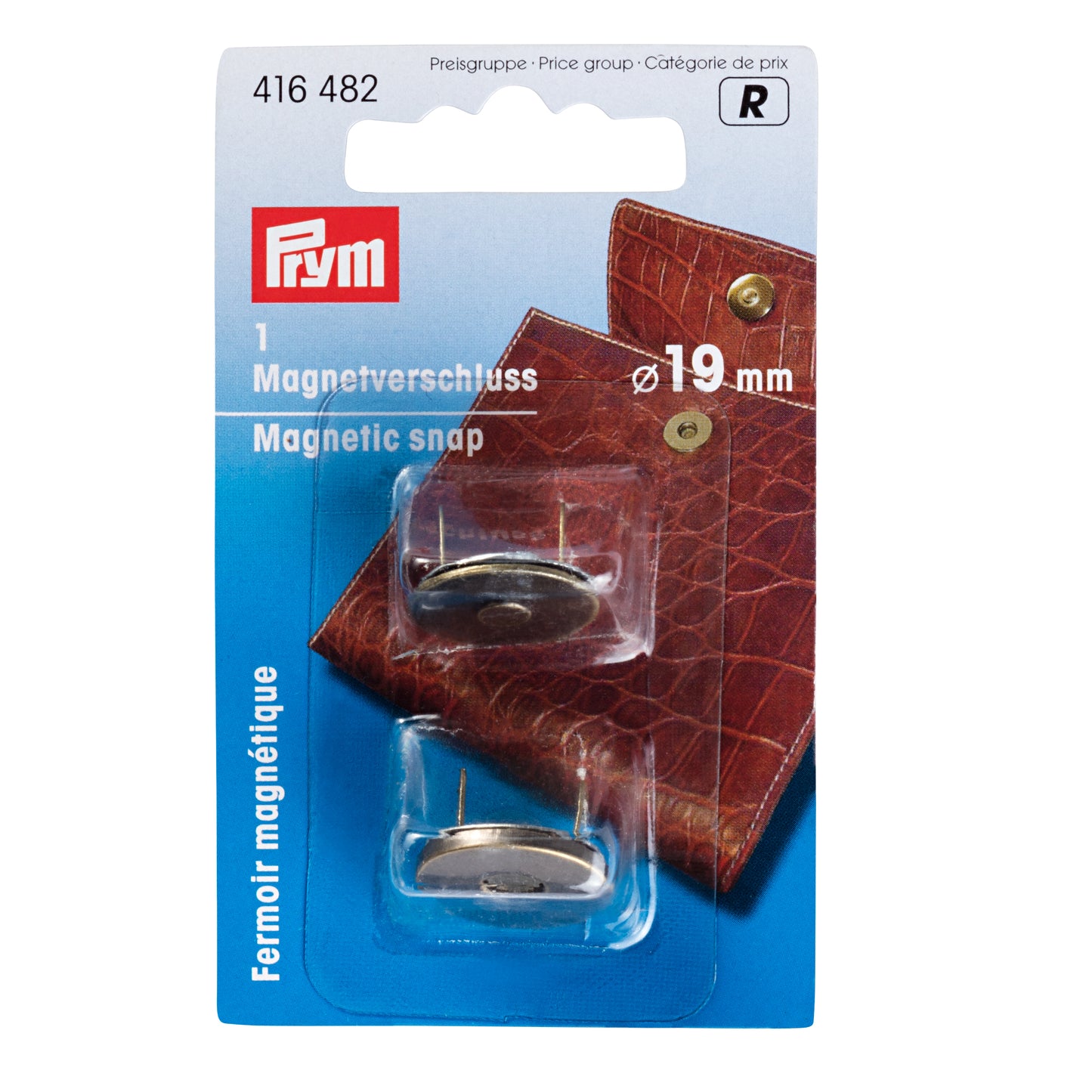 Magnet-Verschluß, 19mm, altmessing