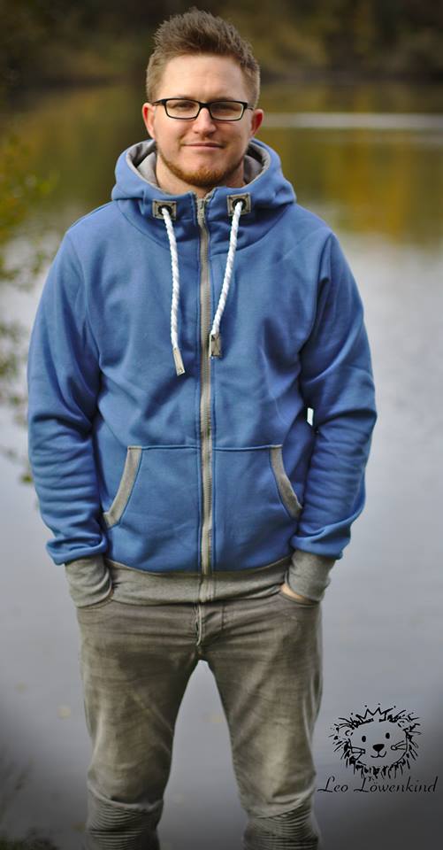 Papierschnittmuster Sweatjacke Herren