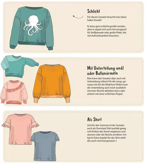 OVERSIZED SWEATER von Lybstes (Gr.122-164)