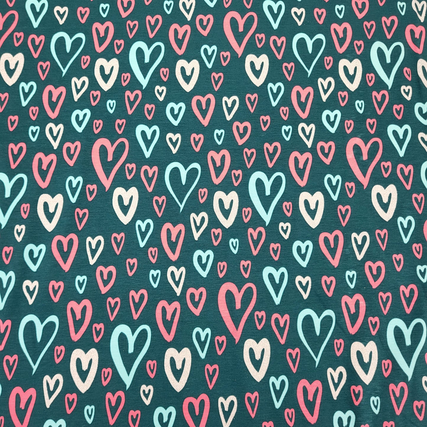 Jersey Druck "Glitzer Herzen"