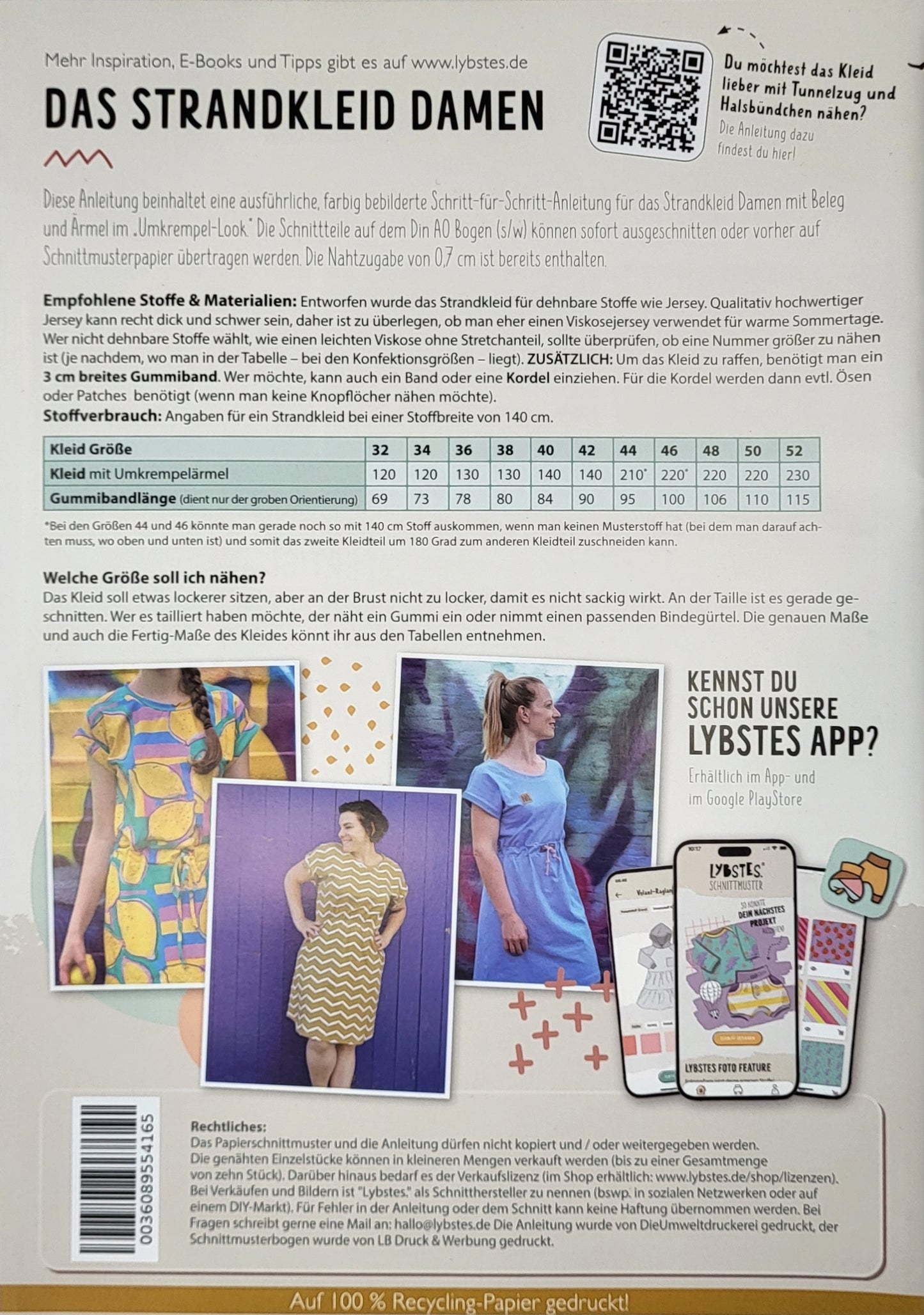 "Strandkleid Damen" von Lybstes (Gr.32-52)