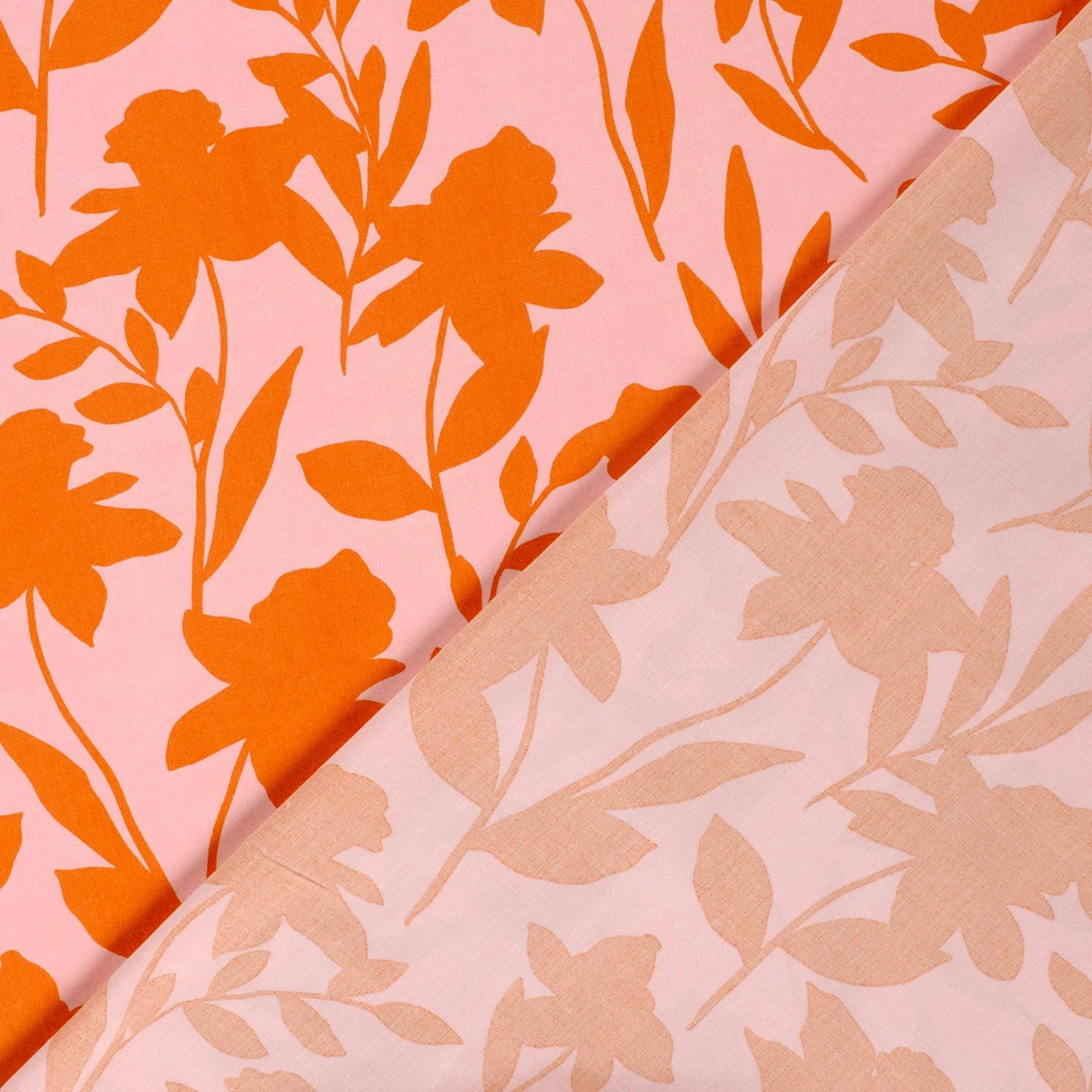Viskose "Blumen" orange