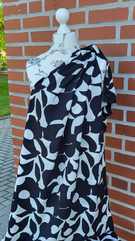 Viskose "Abstrakt" Schwarz