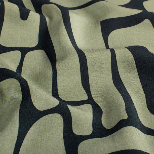 Viskose "Abstrakt" Olive