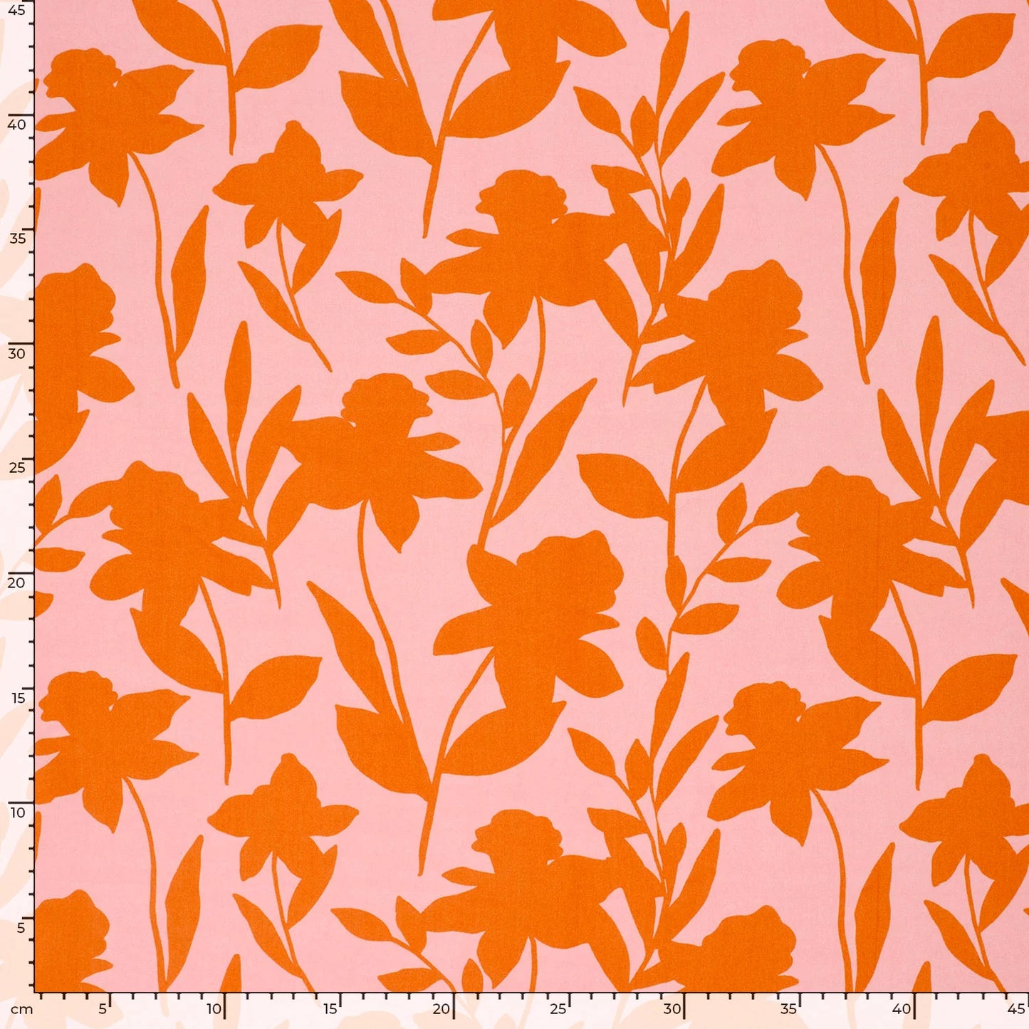 Viskose "Blumen" orange