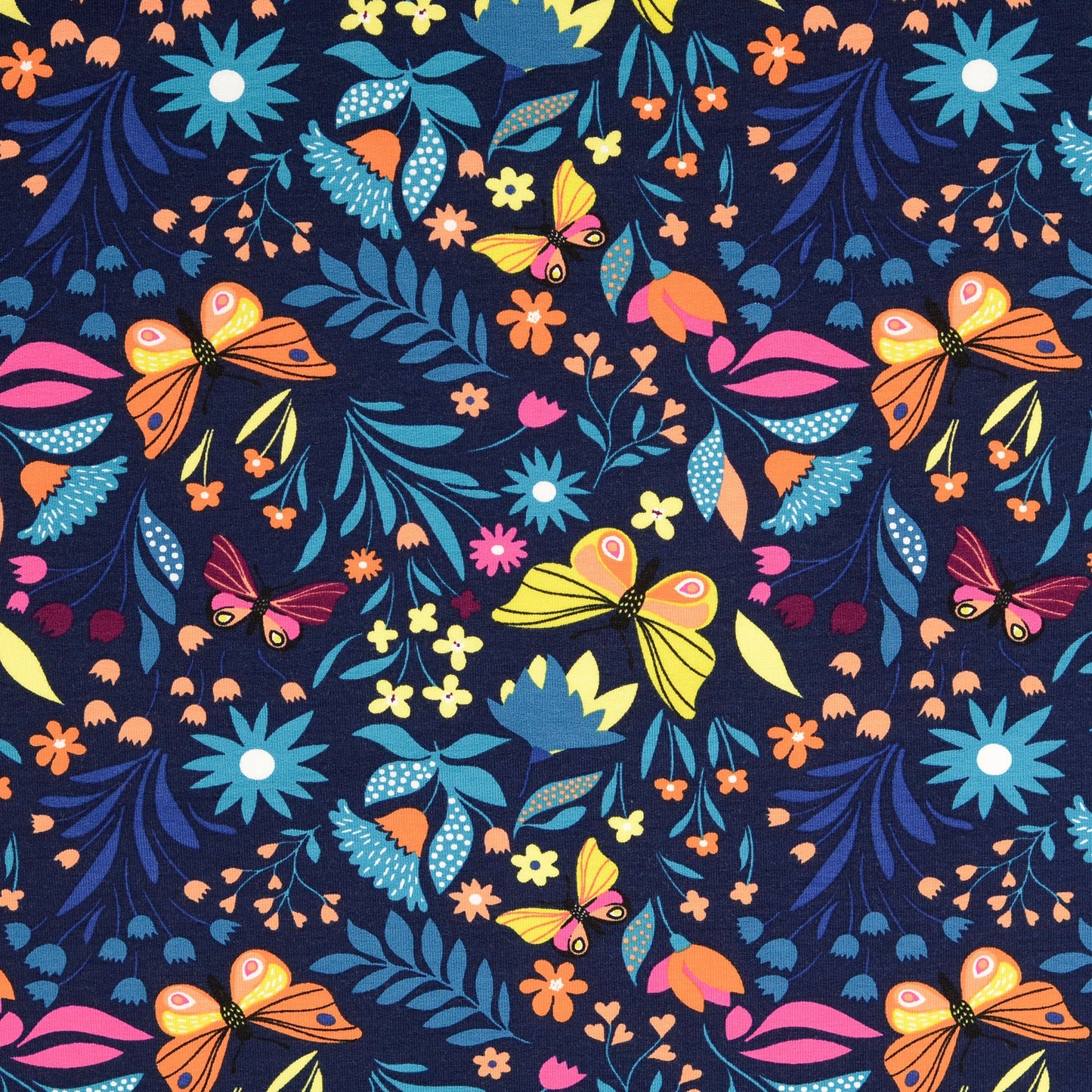 Baumwolle French Terry "Blumen"