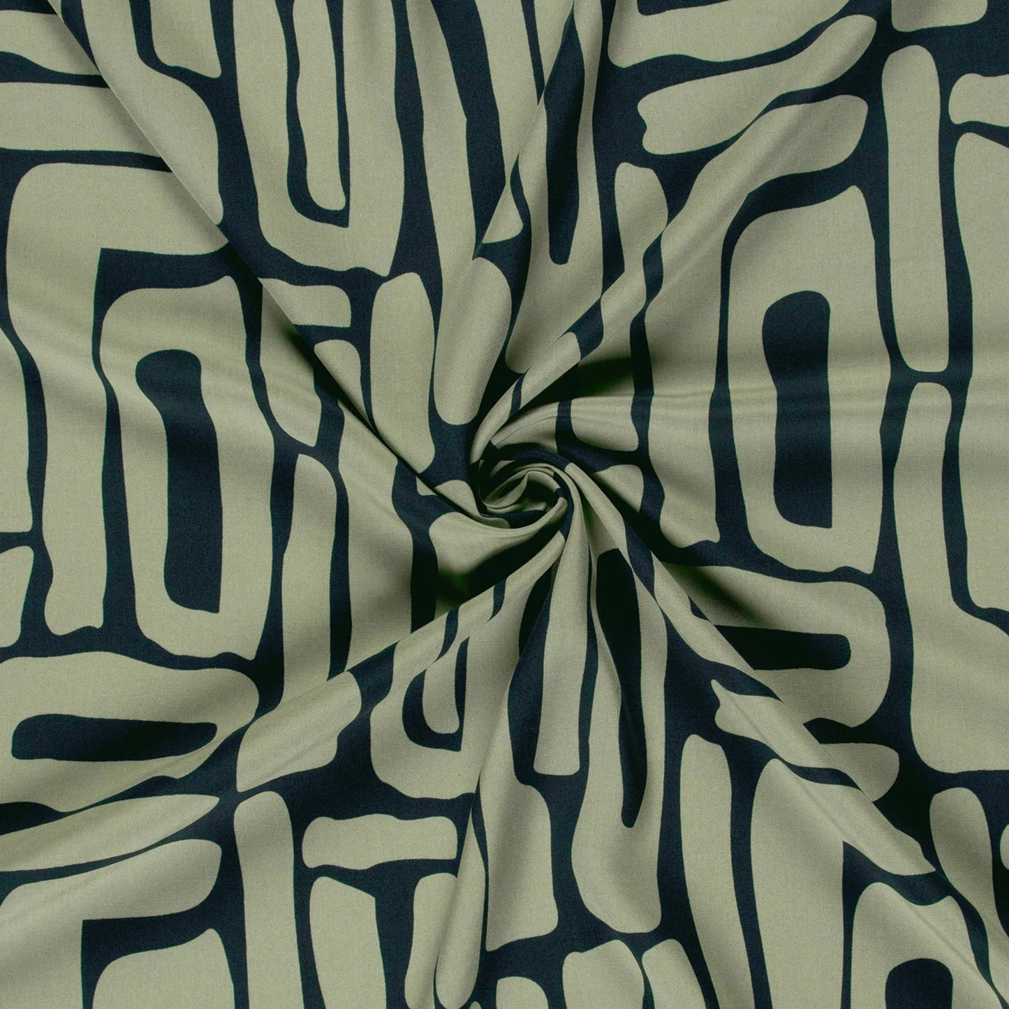 Viskose "Abstrakt" Olive