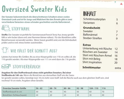 OVERSIZED SWEATER von Lybstes (Gr.56-116)
