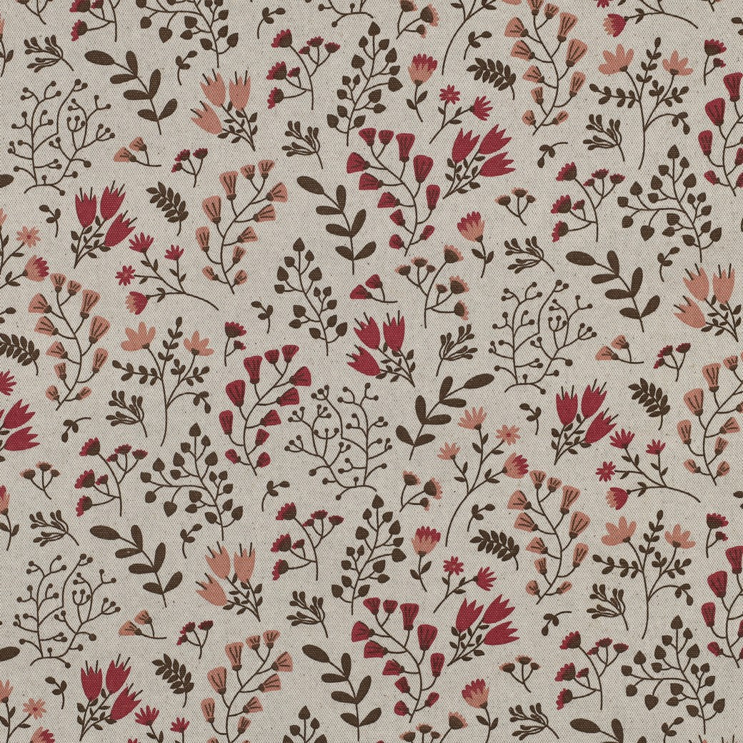 beschichteter Canvas "Blumen" Leinenoptik