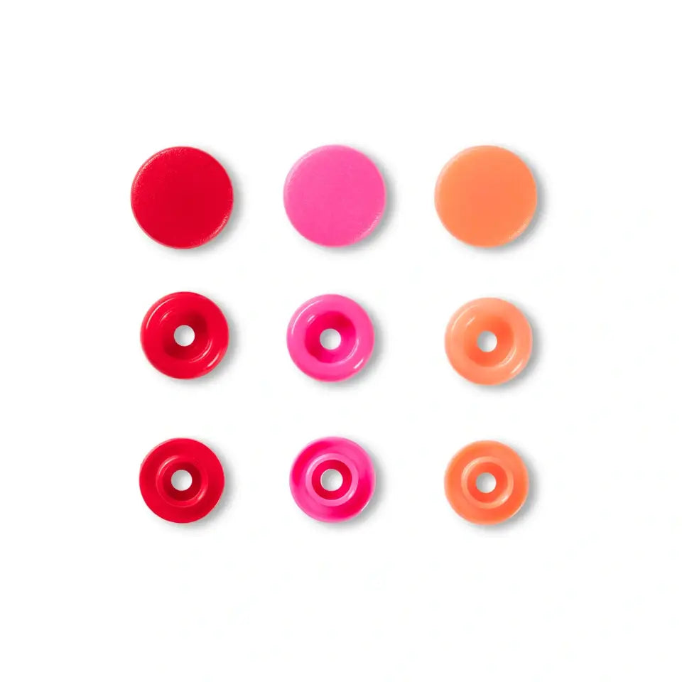 Color Snaps, rot, pink, apricot