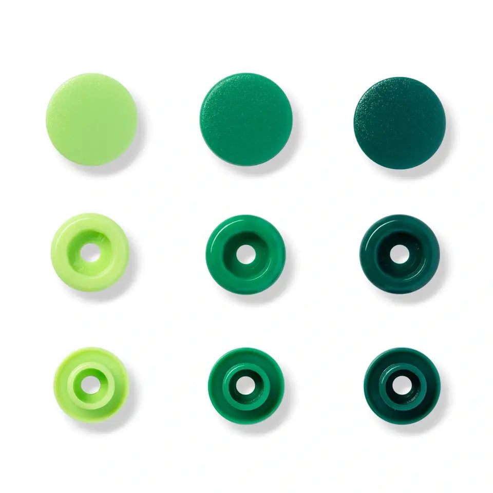 Color Snaps, lime/ grün/dunkelgrün