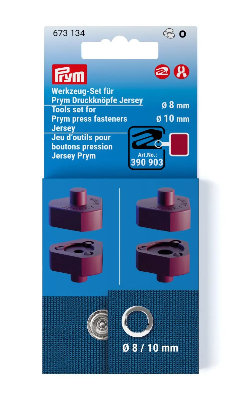 Werkzeug-Set für Prym Druckknöpfe Jersey, 8 und 10 mm
