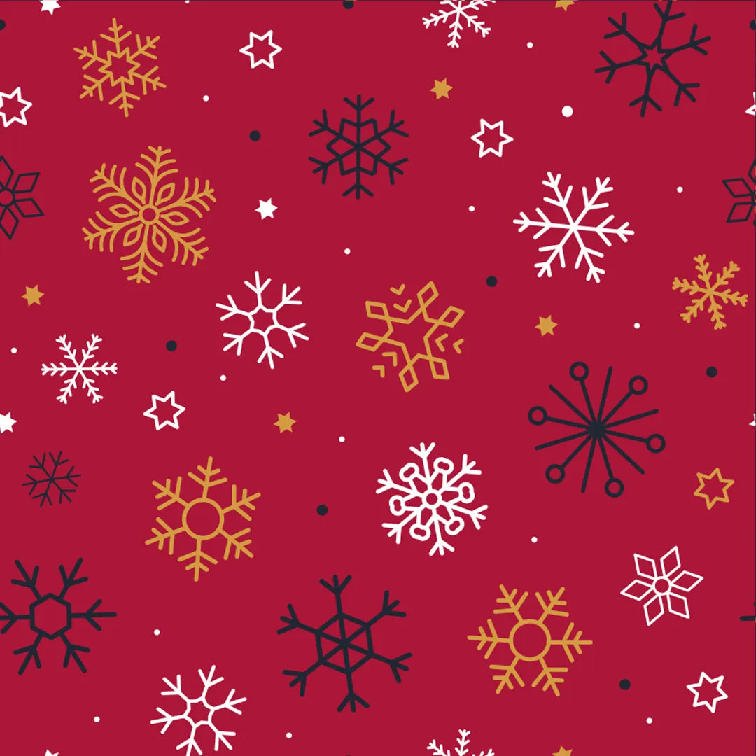 Baumwolle- Webware- Schneeflocken