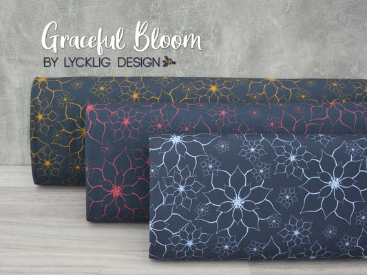 French Terry "Graceful Bloom "