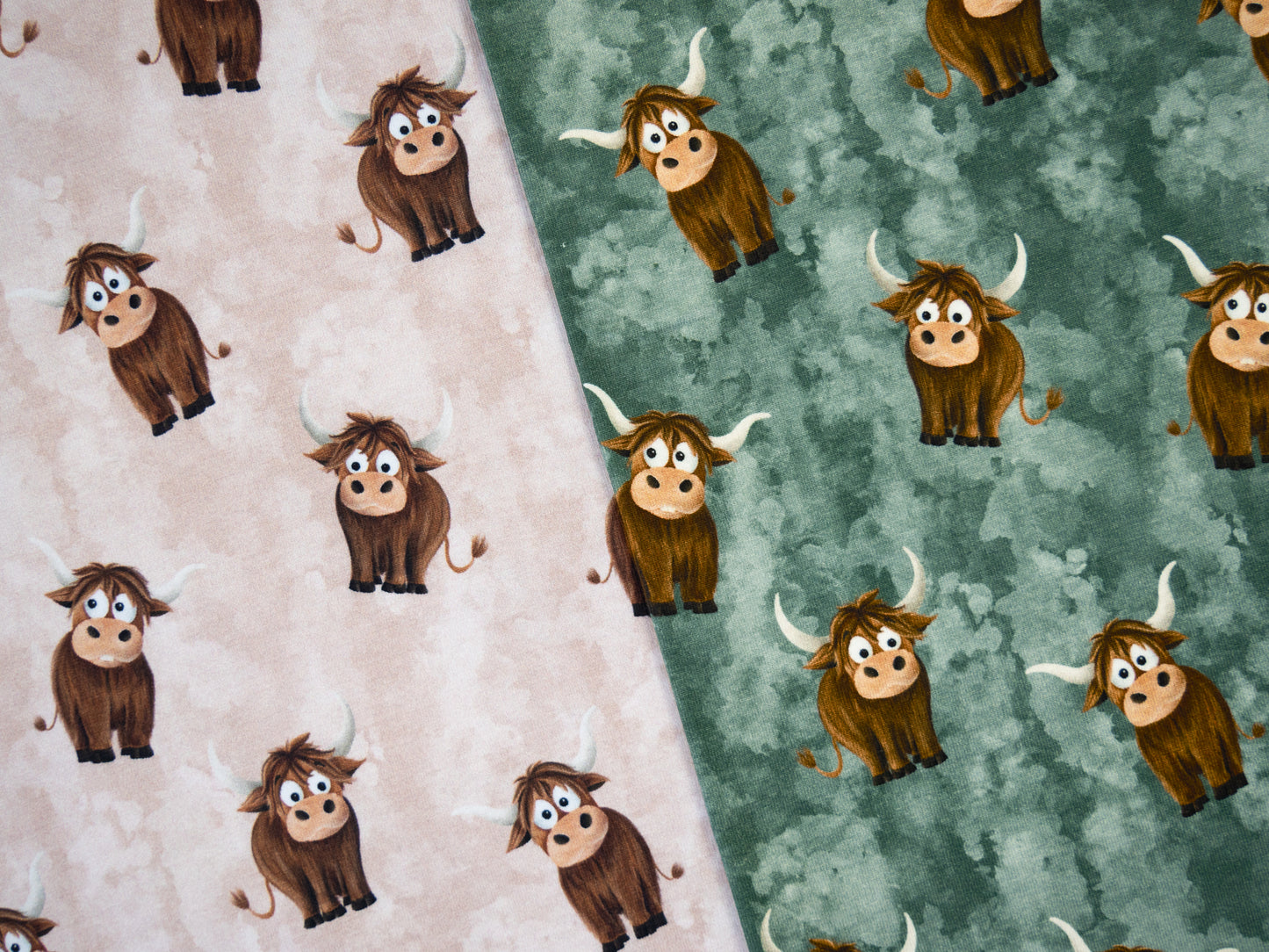 French Terry Holy Cow by Mrs. Mint Design beige-rose