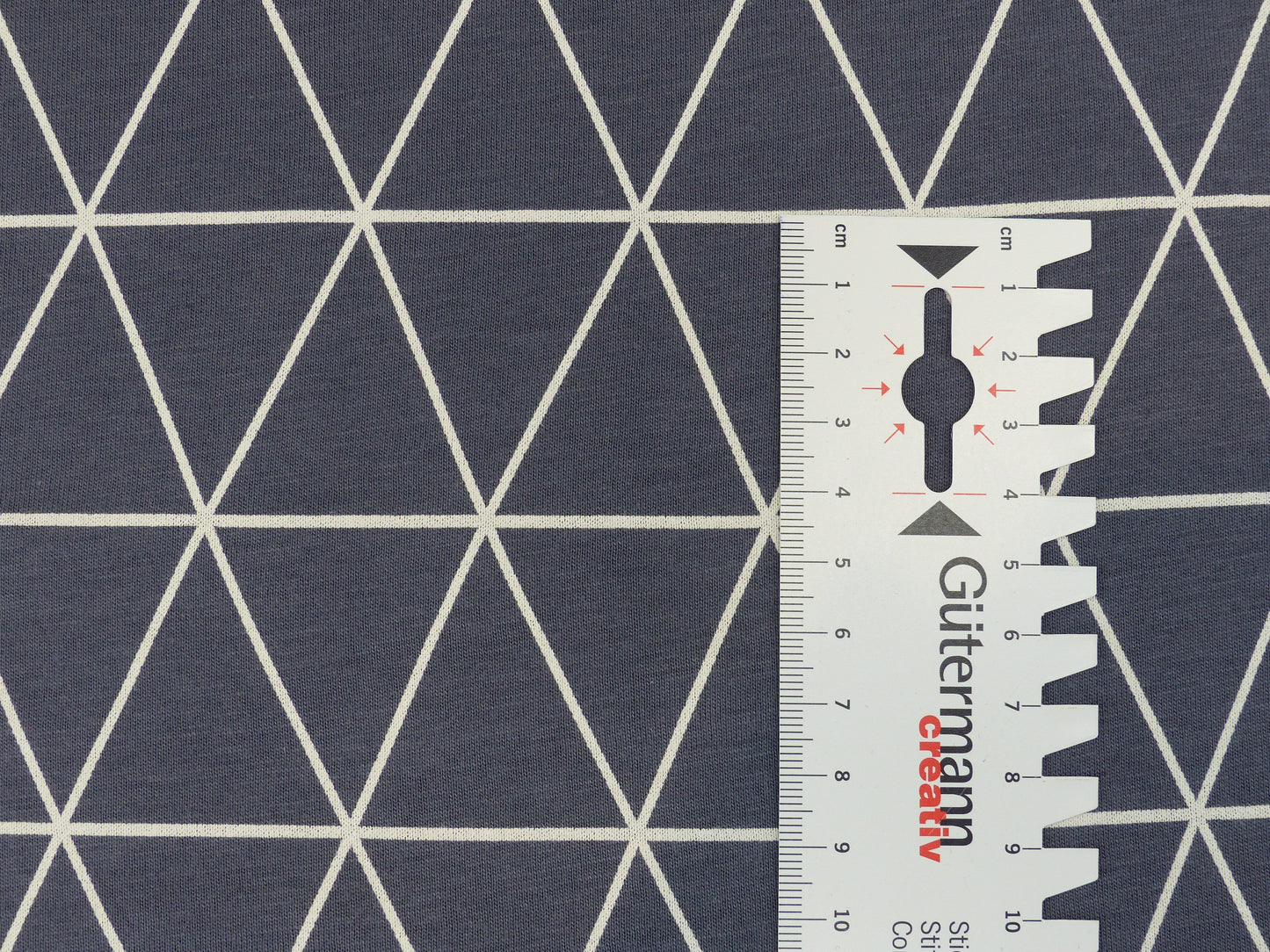 Jersey Druck "Dreiecke" dunkelgrau