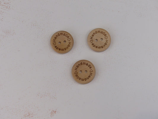 Holzknopf 2-Loch, 20mm" Handmade"