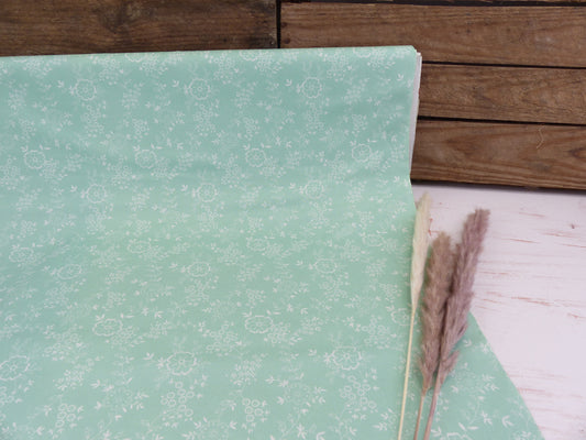 Baumwolle, Webware, Blumen, mint