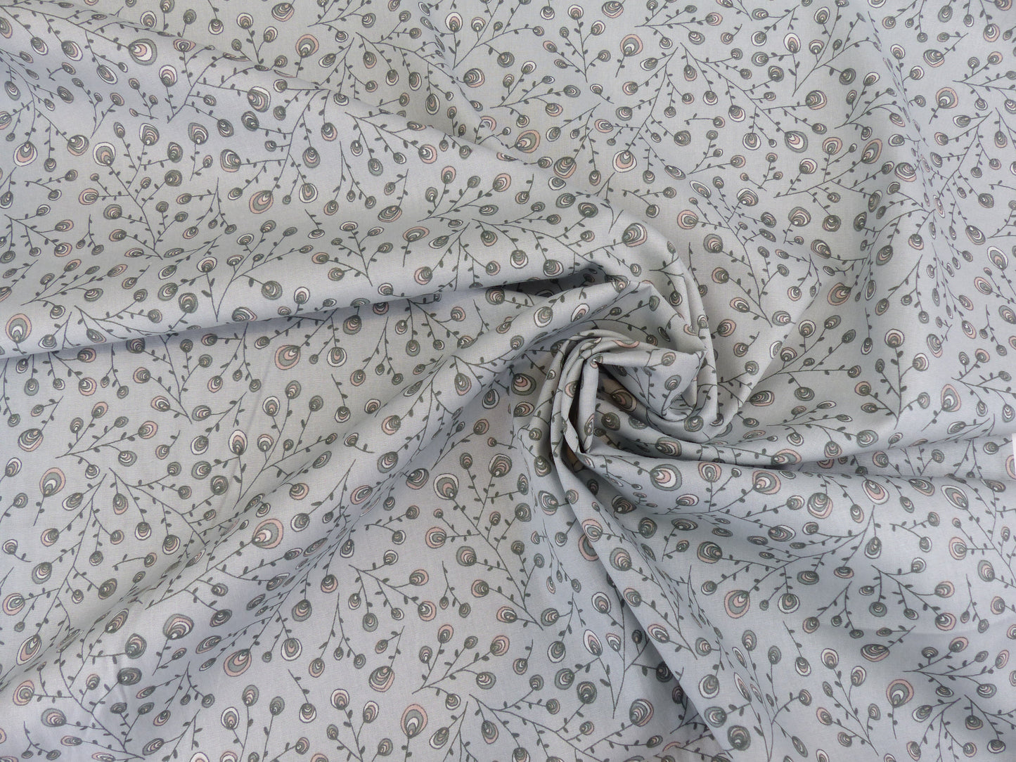 Bio- Baumwolle, Webware, grafische Blumen