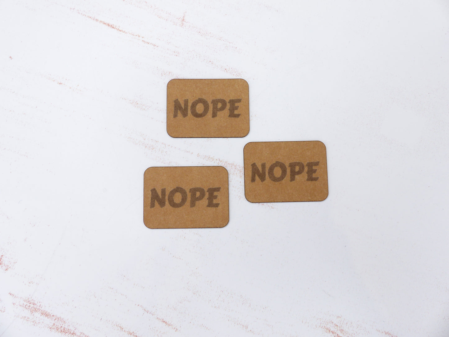 Zierteile aus SnapPap- "NOPE"