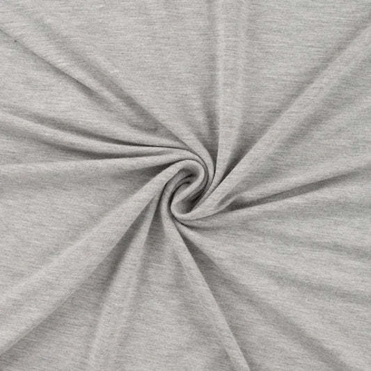 Bambusjersey- Hellgrau meliert