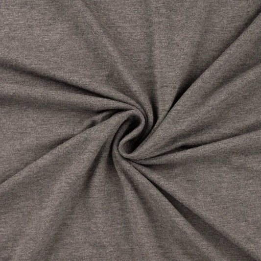Bambusjersey- Dunkelgrau meliert