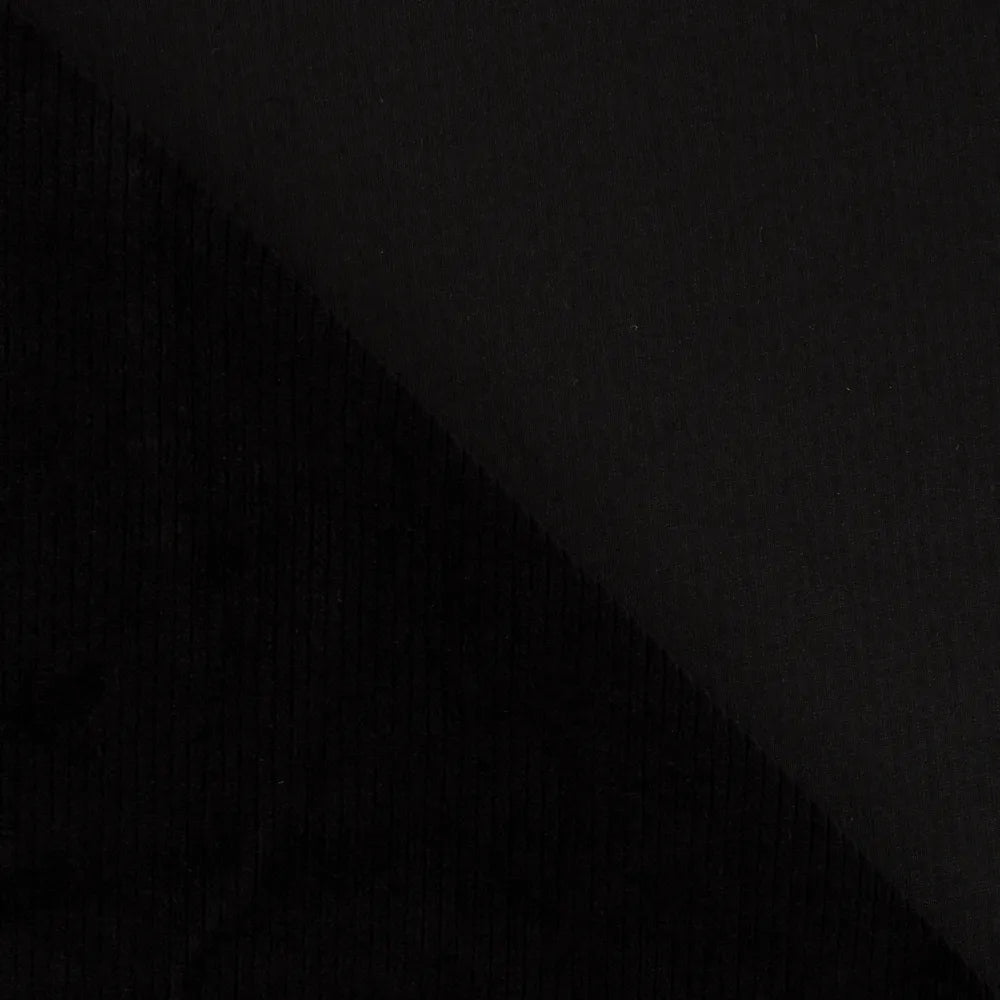 Cord- Jersey- Schwarz