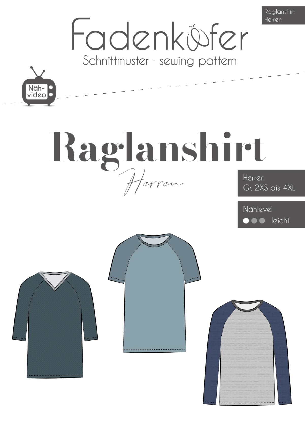 "Raglanshirt" für Herren von Fadenkäfer