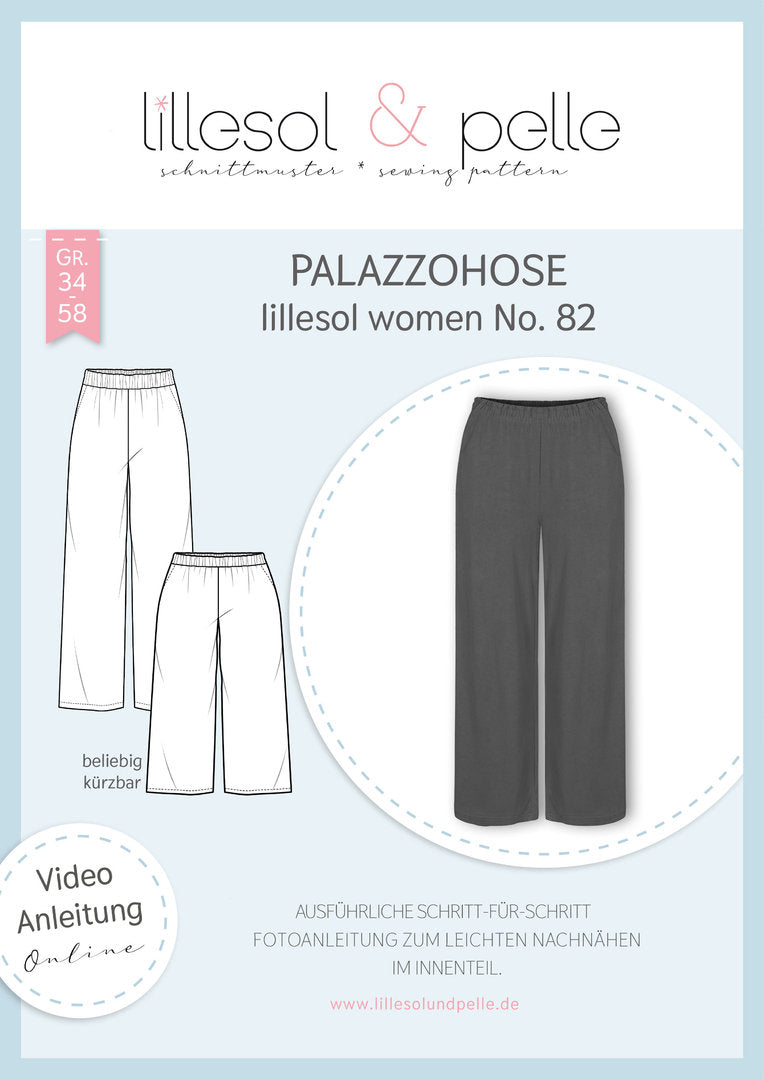 Papierschnittmuster lillesol women No.82 Palazzohose
