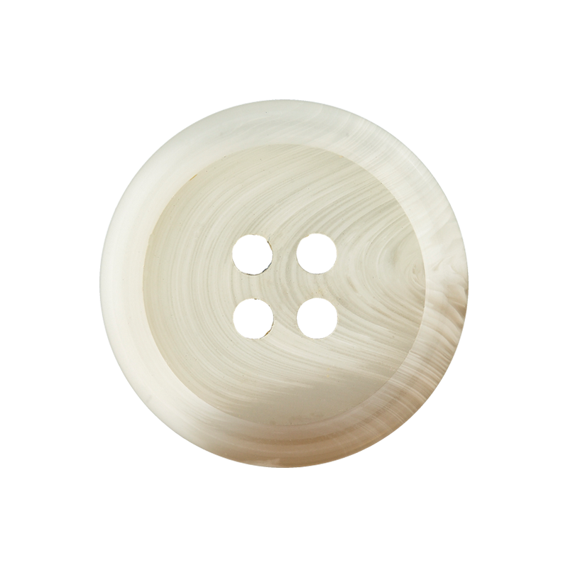 Polyesterknopf 4-Loch, 25mm, creme