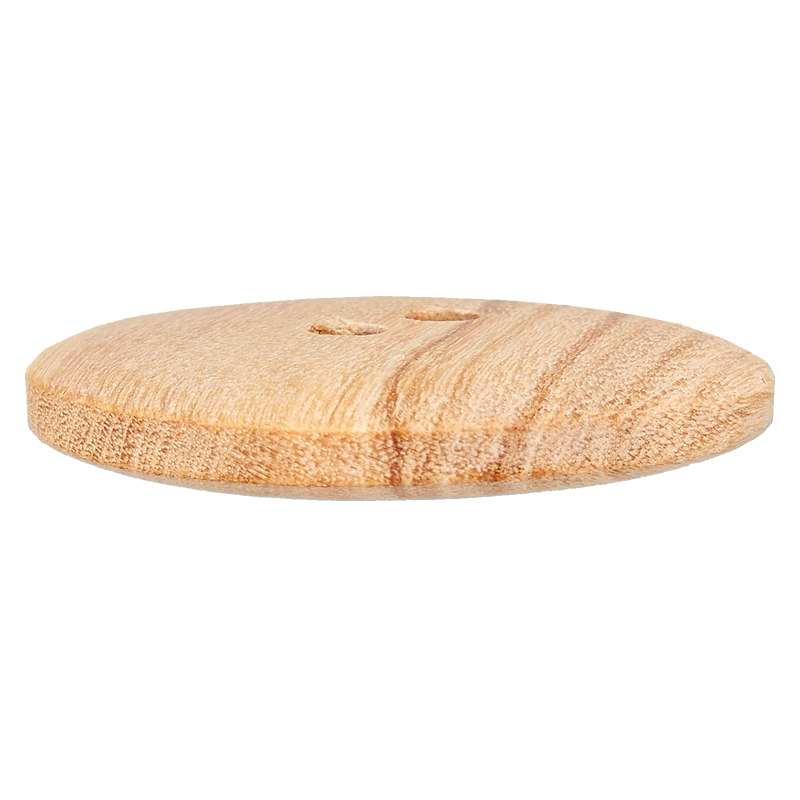 Holzknopf 2-Loch, 18mm, beige