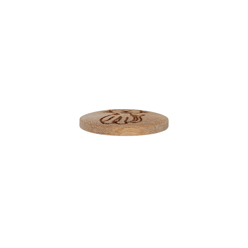 Holzknopf 2-Loch Katze