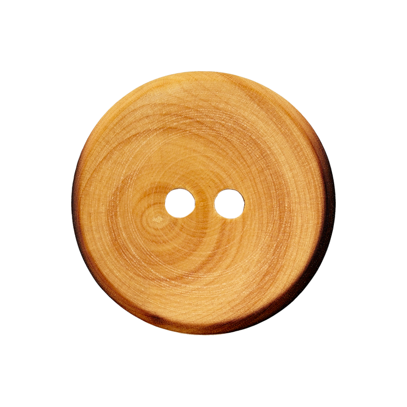 Holzknopf 2-Loch, 20mm, beige