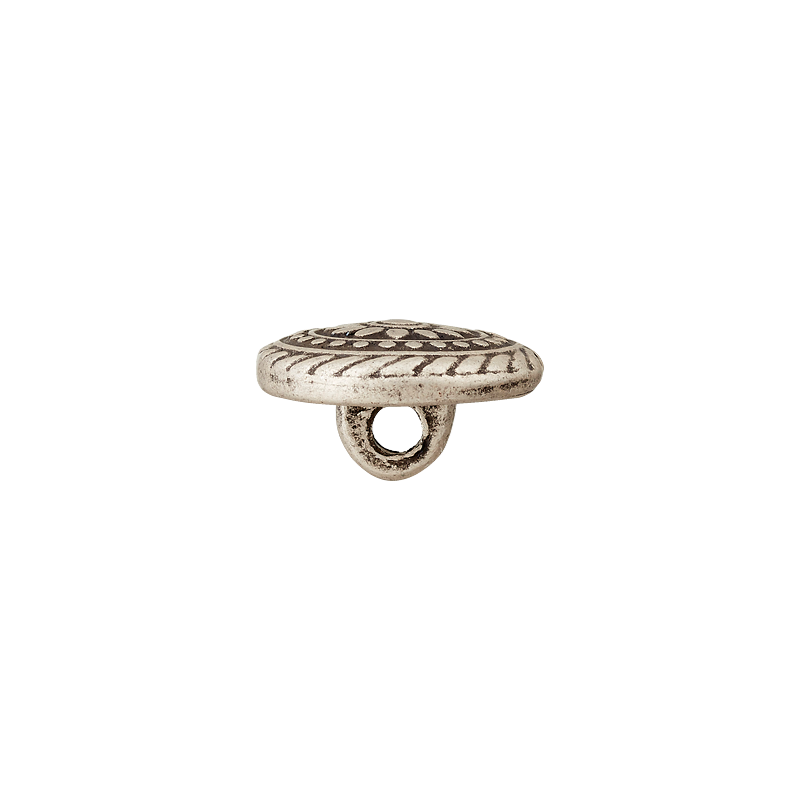 Metallknopf Öse, 15mm, altsilber