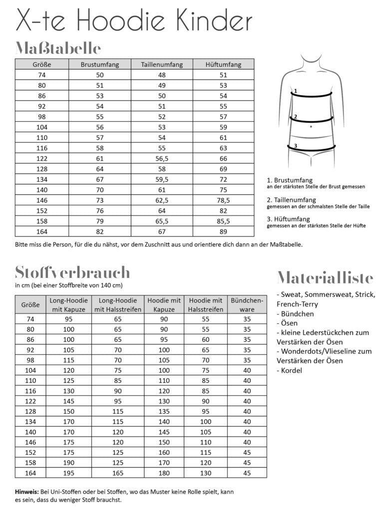 "X-te Hoodie" für Kinder von Fadenkäfer