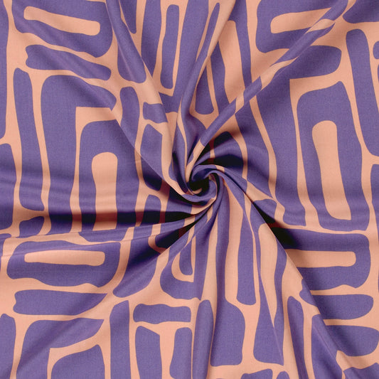 Viskose "Abstrakt" Flieder