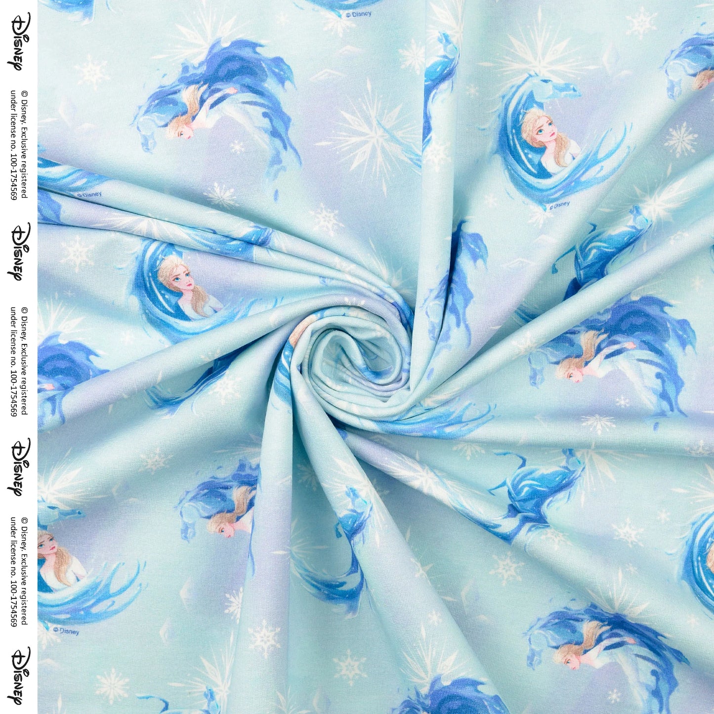 French Terry angeraut "Frozen Hellblau"