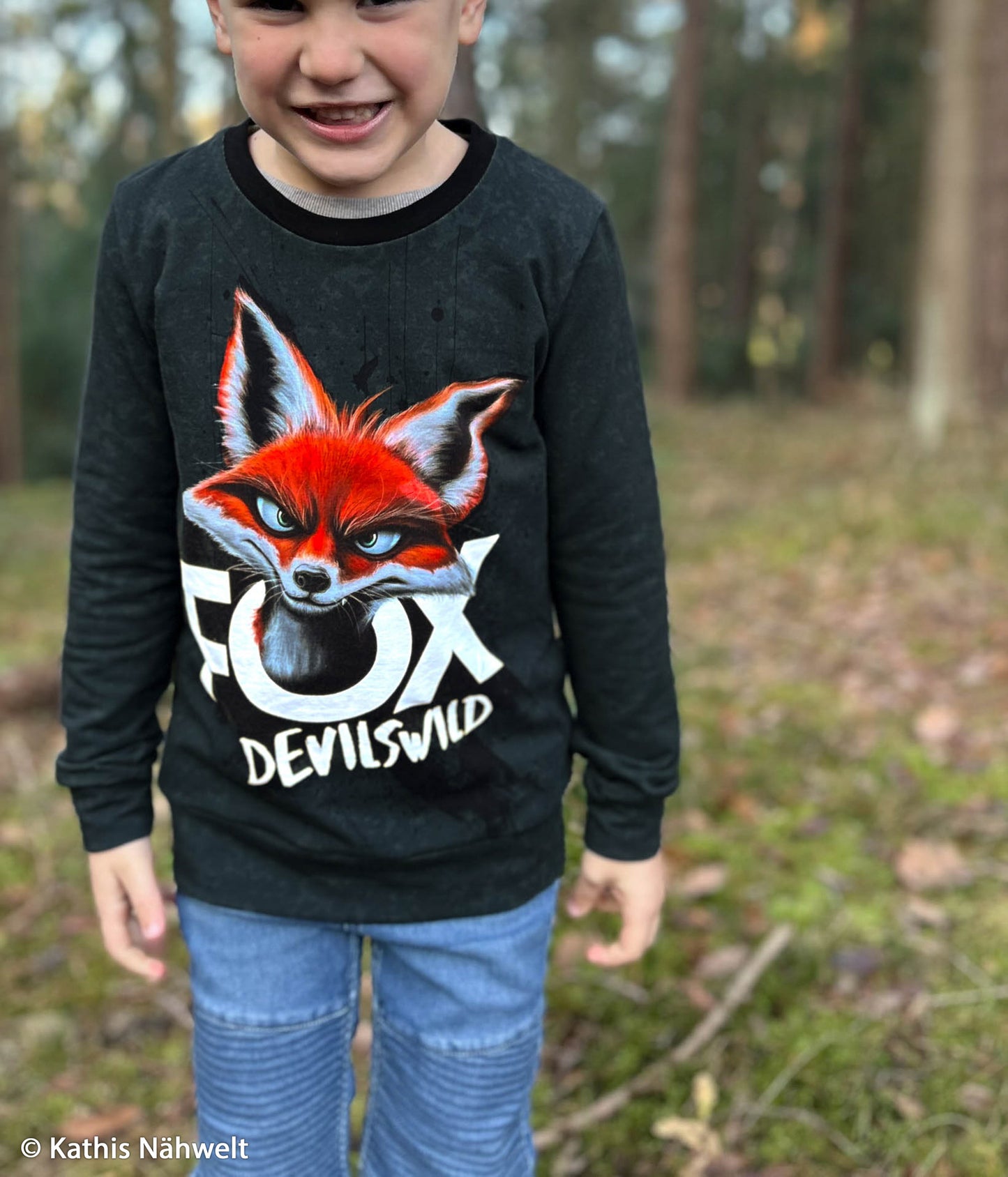 French Terry Panel – Fox Devils Wild by Thorsten Berger