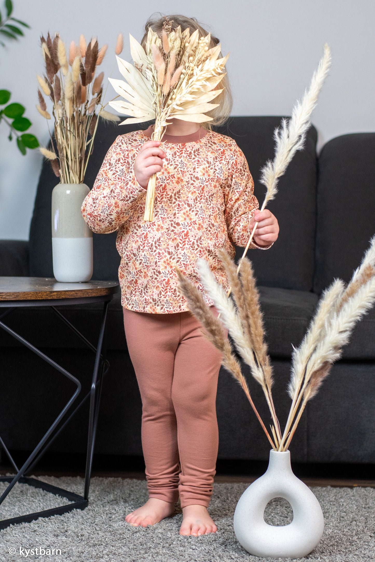 Ripp- Jersey Druck "Blumen"