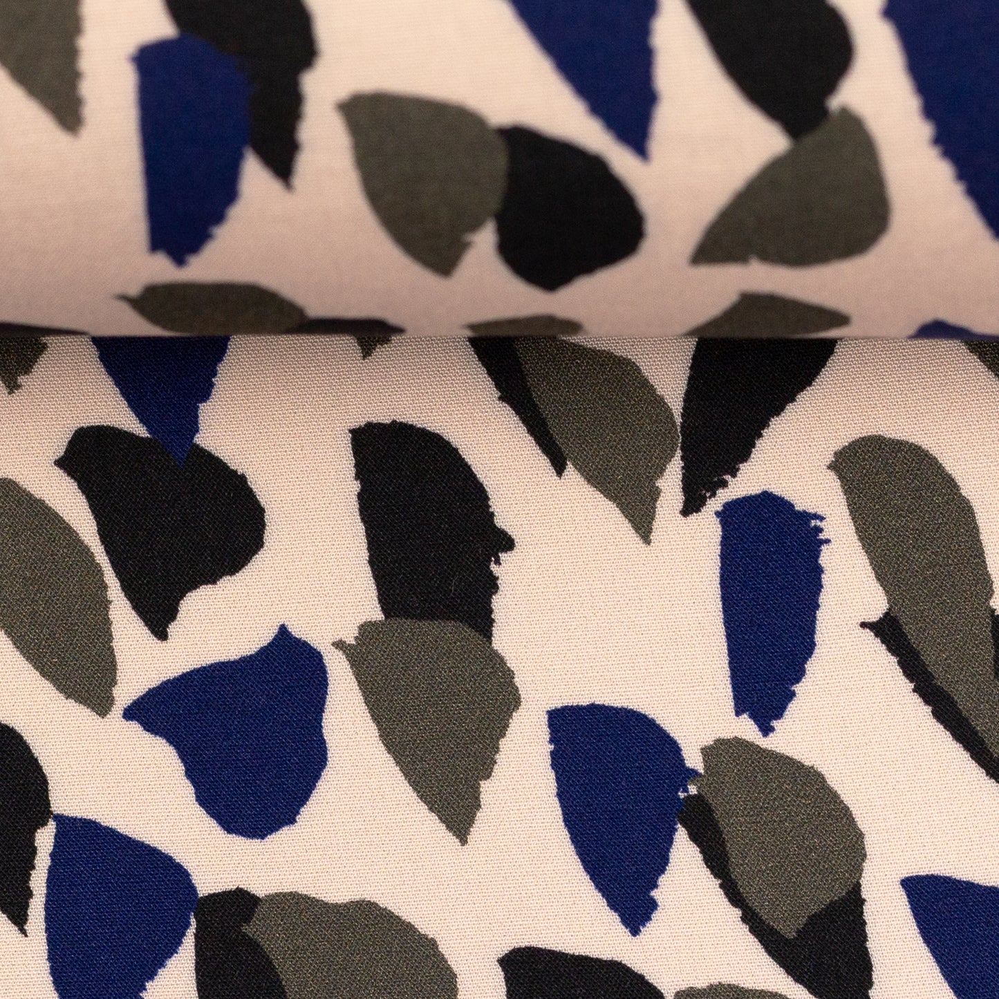 Viskosedruck blau/grau/schwarz