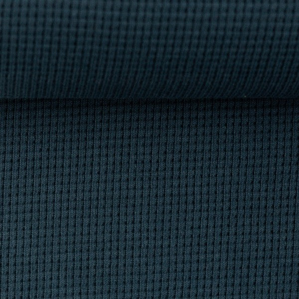 Waffeljersey "Clarissa" petrol (col.750)