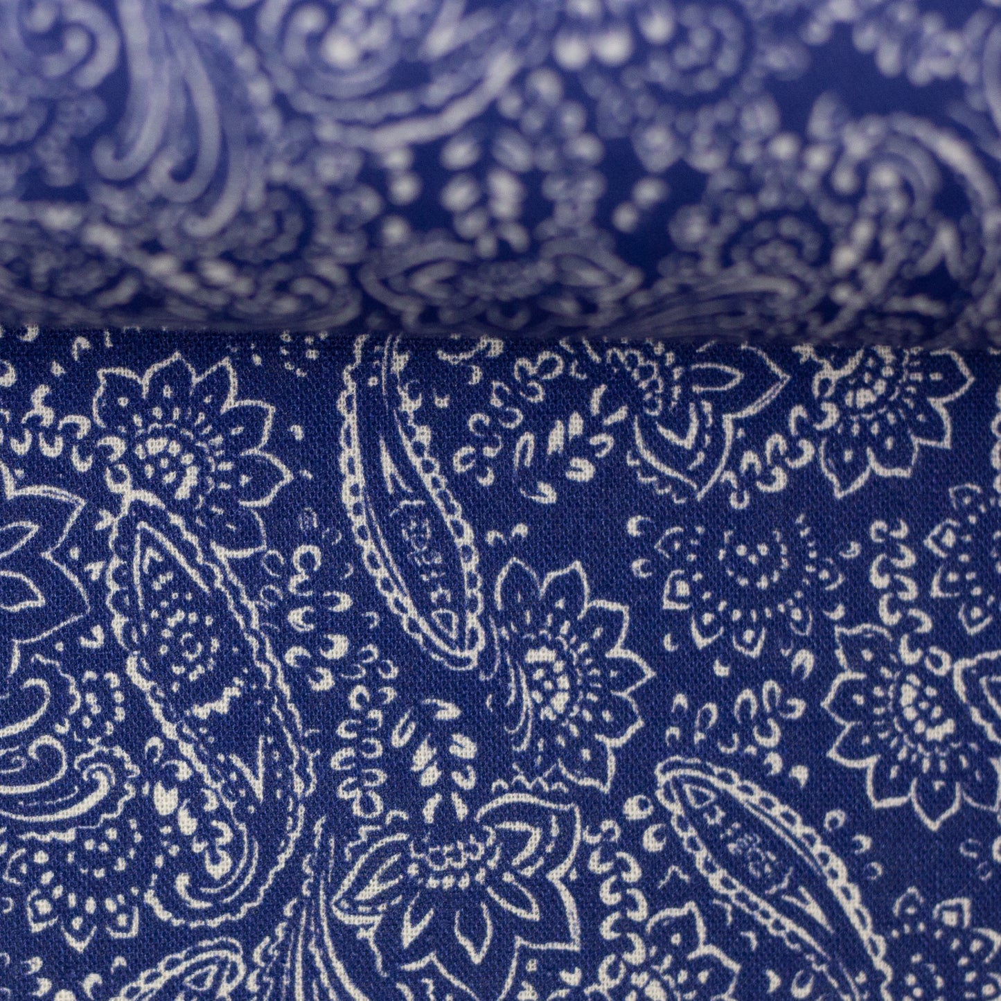 Leinen "Ornamente" blau