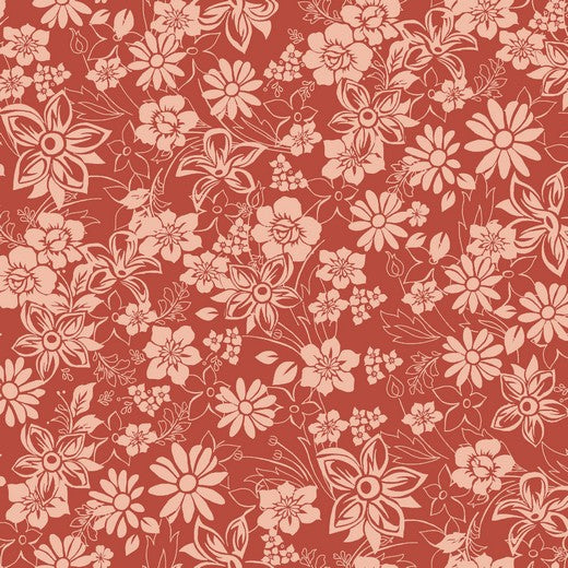 Soft Sweat angeraut, "Blumen " terracotta